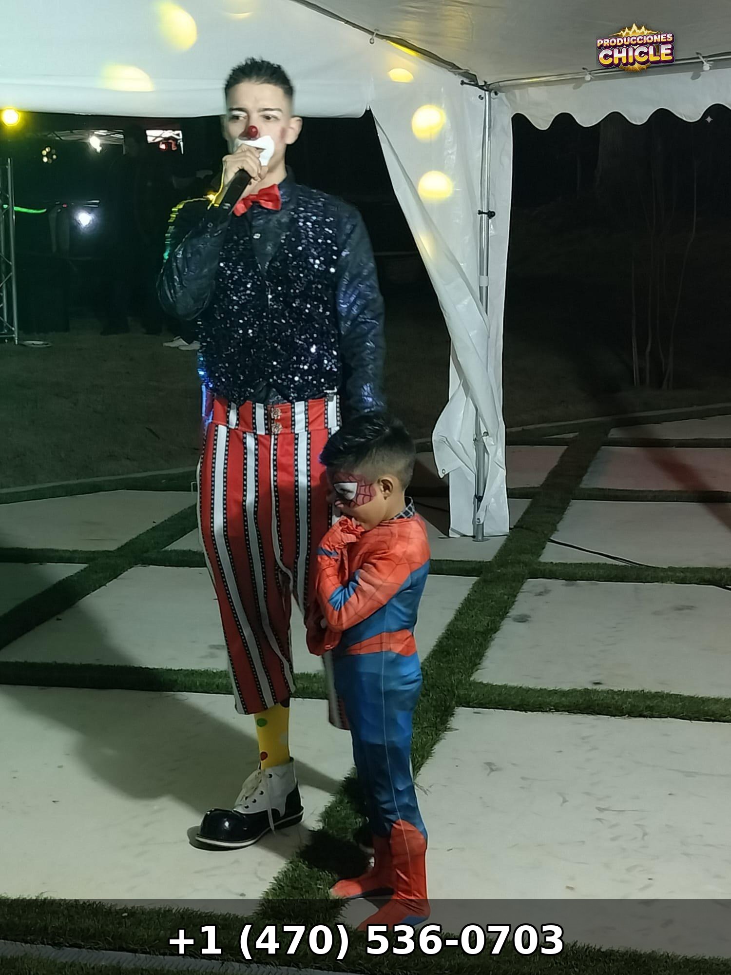 Chicle clowns at a kids party in Dalton, Georgia
